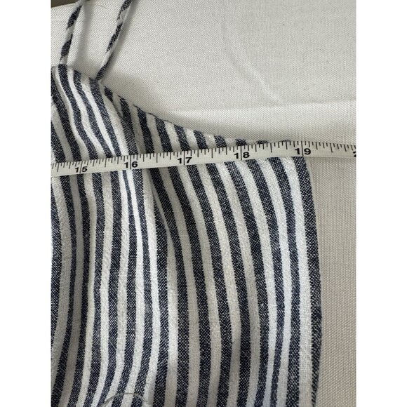 Old Navy Womens Linen Cami Dress XL Blue Striped Coastal Resortwear Cottagecore - Picture 6 of 8